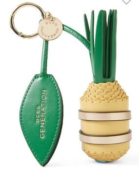 BCBGeneration Pineapple Key & Bag Charm with Leaf Tag NWT